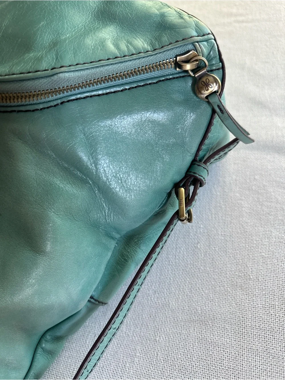 HOBO Verse Leather Convertible Backpack Shoulder Bag in Seafoam